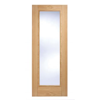 Pre-finished Oak Vancouver Pattern 10 Fire Door
